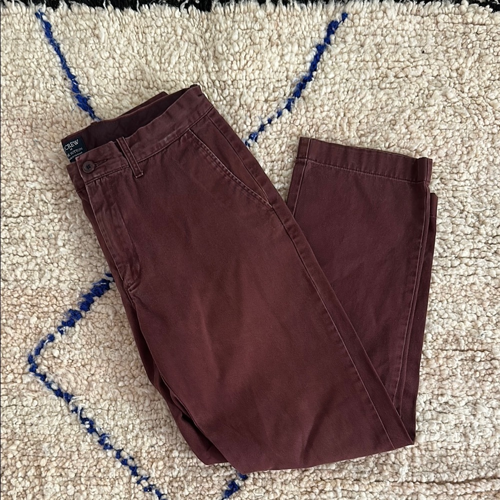 J. Crew Maroon Chinos Classic Cotton Khakis